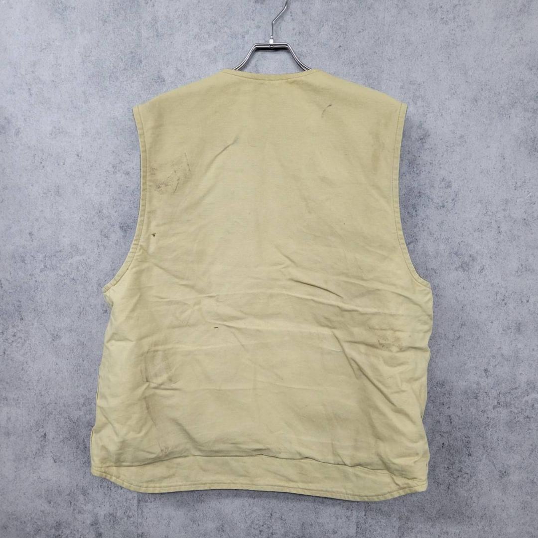 古着 90s メキシコ製 カーハート ダックジャケット ベスト ベージュ L