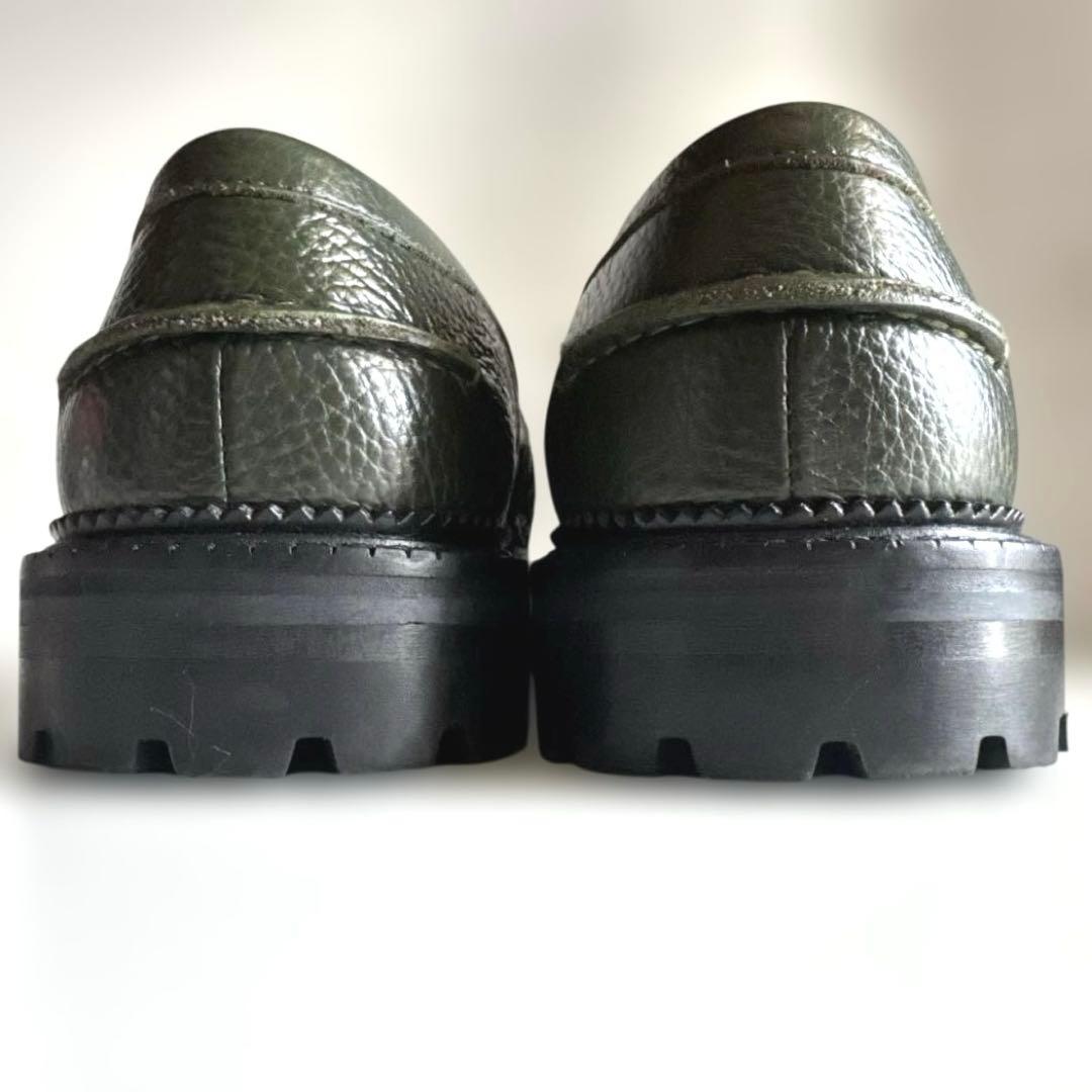 【美品】ETRO　レザーローファー　イタリア製　シボ革　41サイズ