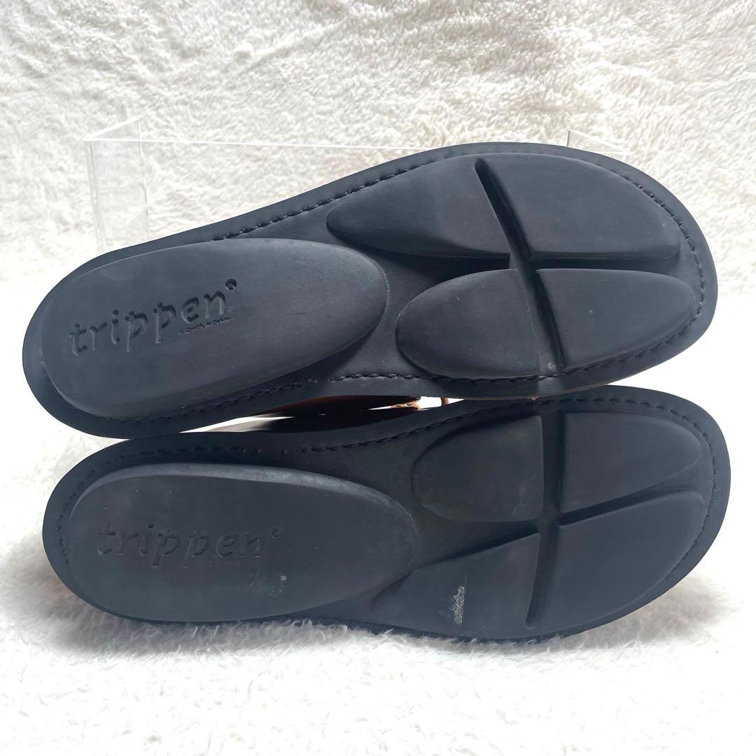 trippen レザーシューズ SHEET-PULLレースアップ ブラウン 38