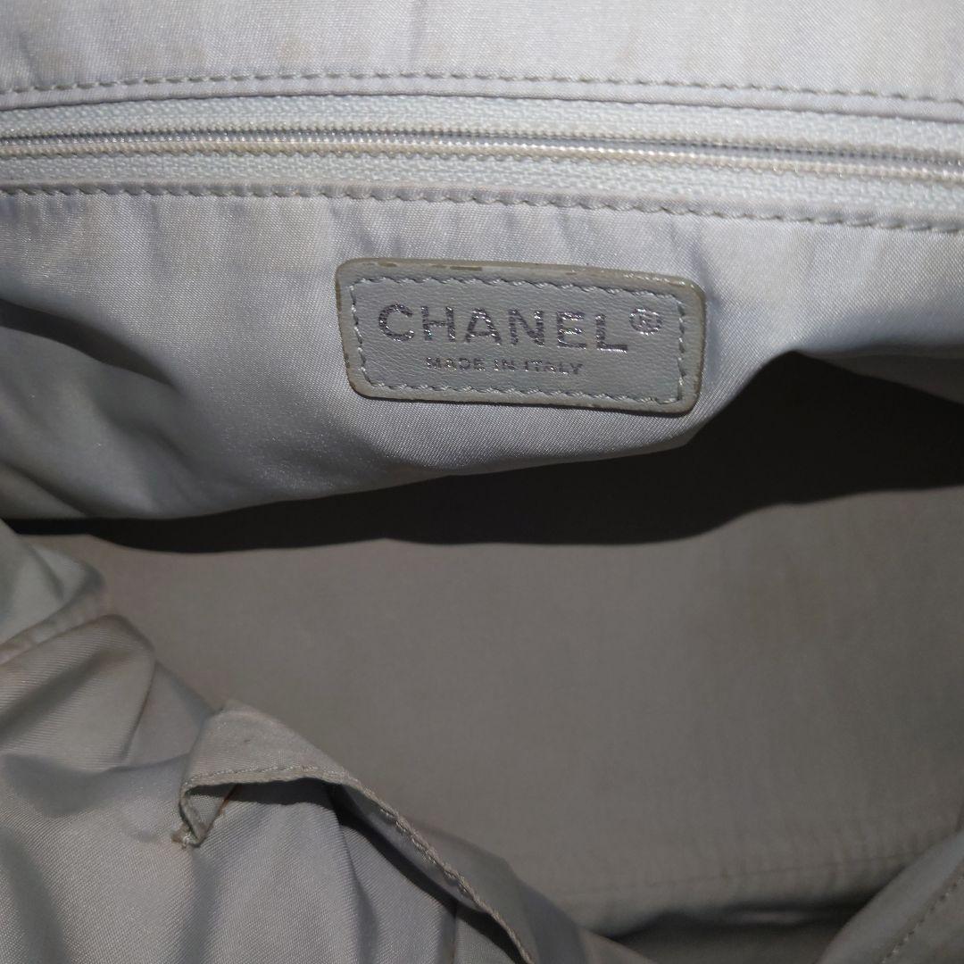 CHANEL パリピアリッツGM ダークグレー トートバック ポーチ付き