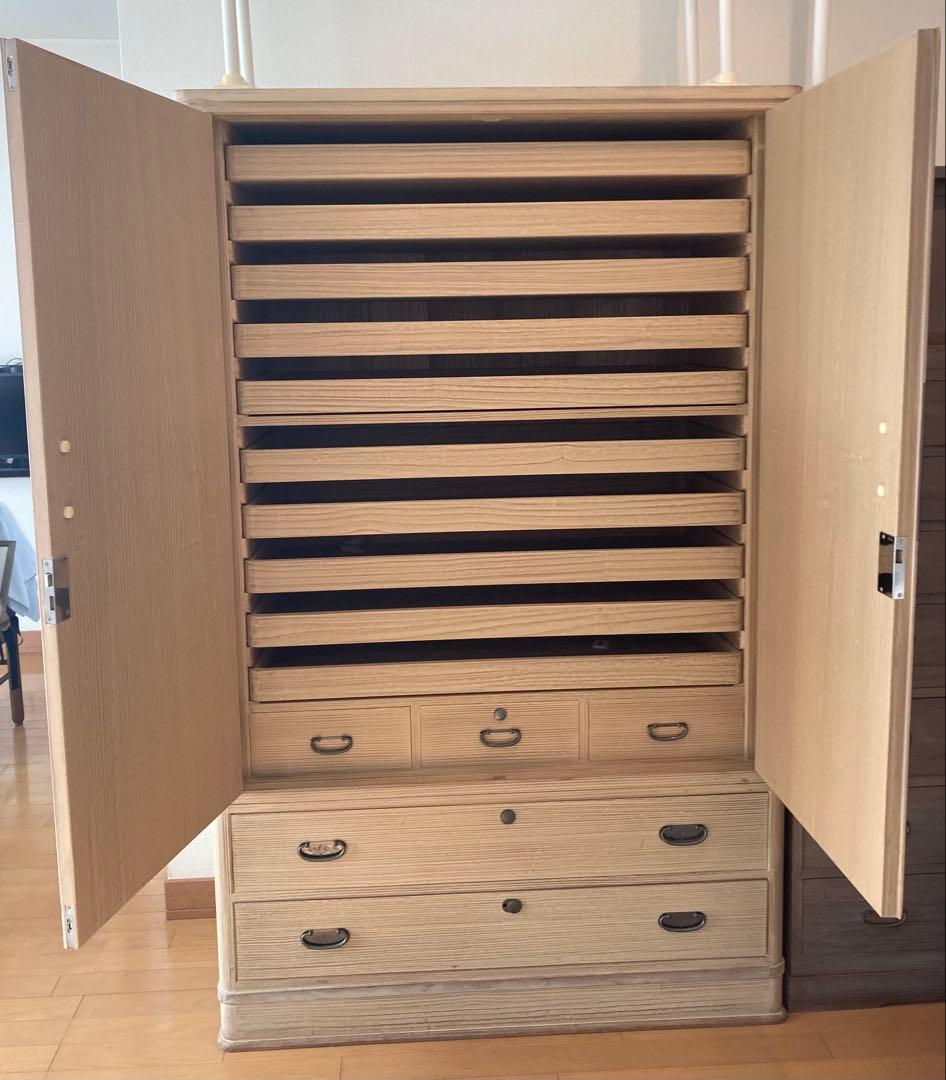 桐箪笥 桐たんす H175×W109.6×D45.5cm ☆USED