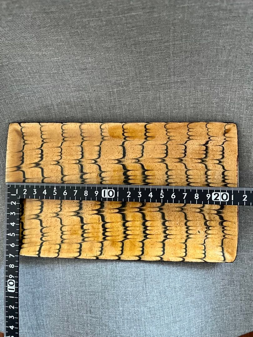 十場天伸さん つくも窯 スリップウェア 平皿 2枚セット