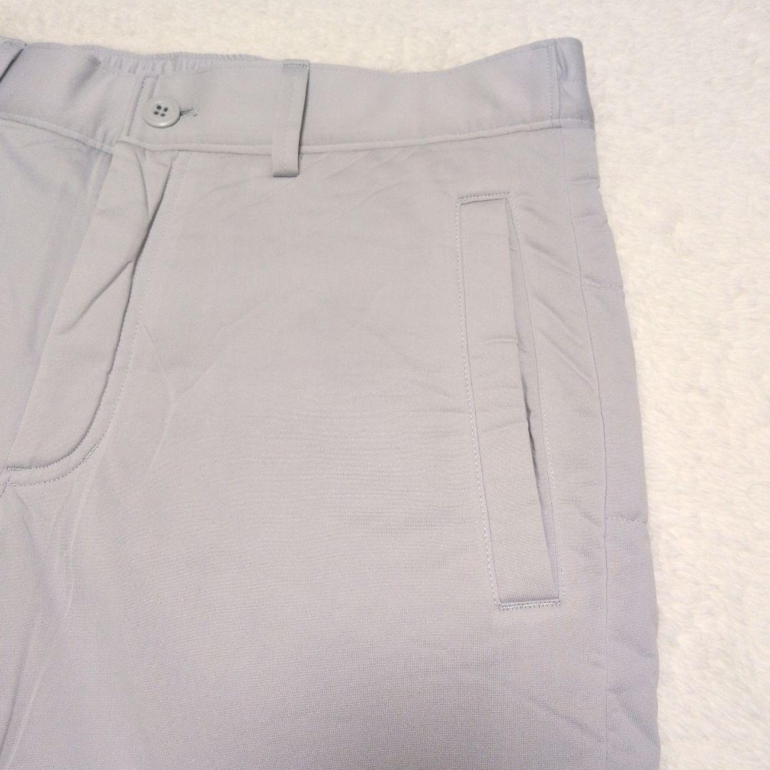 美品♡アンダーアーマー キルティング パンツ XL 中綿 グレー 防寒 ゴルフ