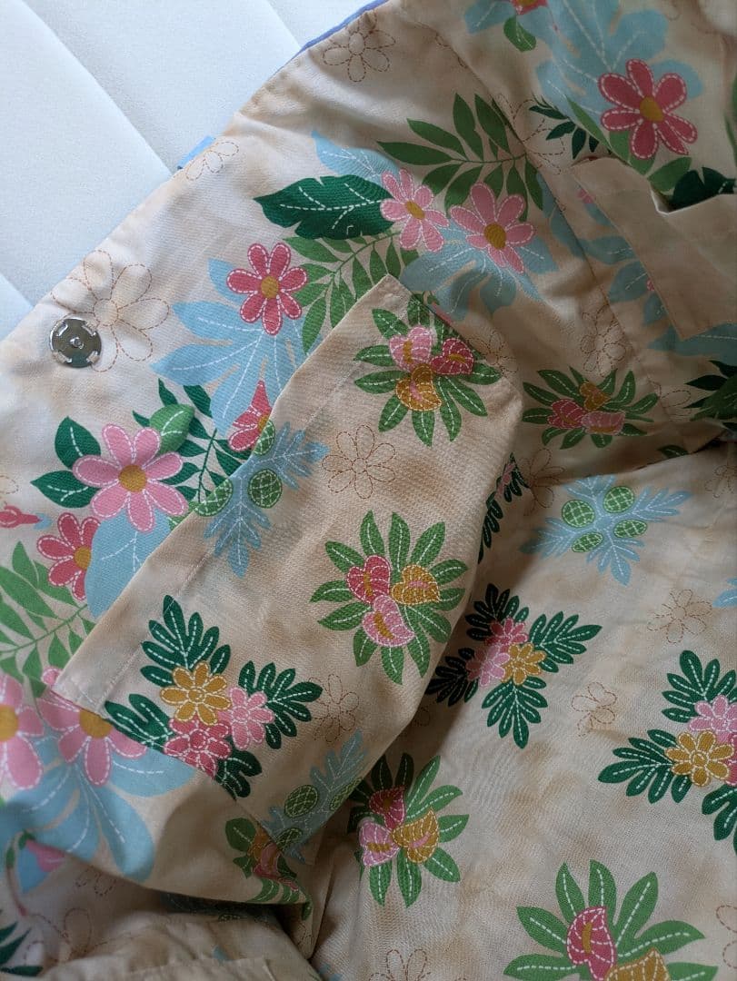 ★ハワイアンキルト薔薇いっぱいの ビッグトートバッグ