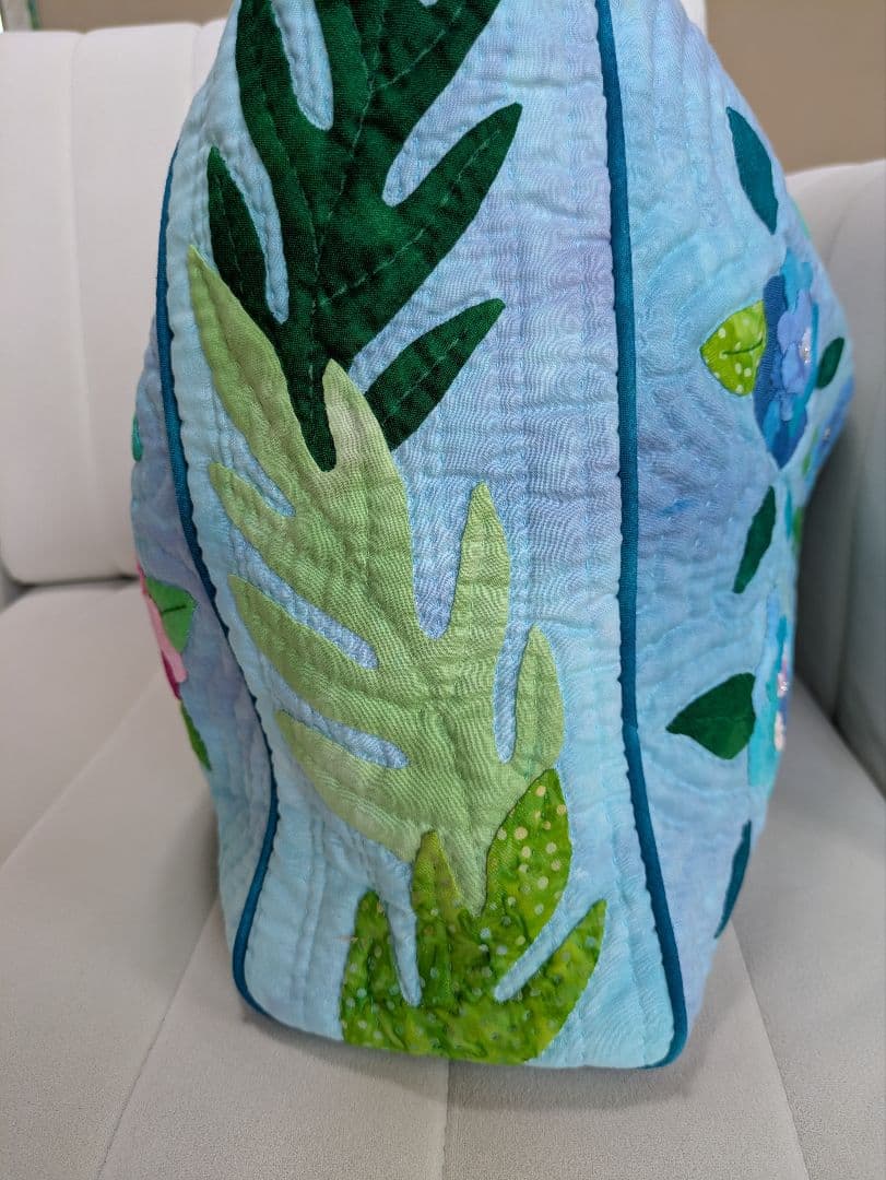 ★ハワイアンキルト薔薇いっぱいの ビッグトートバッグ