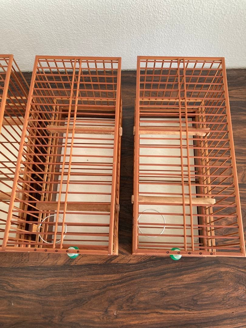 新品未使用品　竹細工　メジロ籠　鳥籠　屋久杉　寝かせ箱　セット