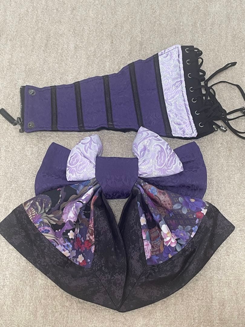 新品タグなし　キューティーフラッシュ　花魁帯　コルセット　パープル
