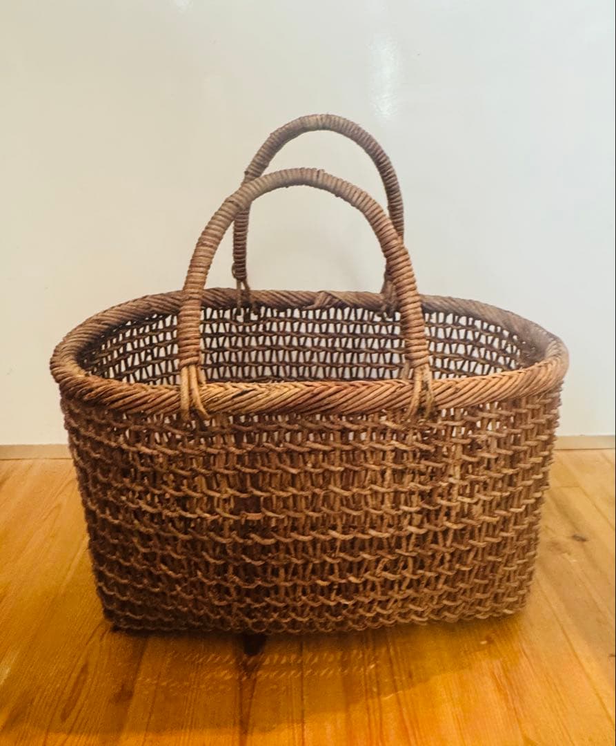 あけび籠　天然素材　国産あけび蔓　丸みのあるナチュラルバッグ　バッグ