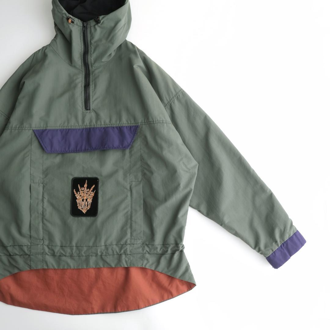 twist USA製 ナイロンアノラックパーカー オリーブ L