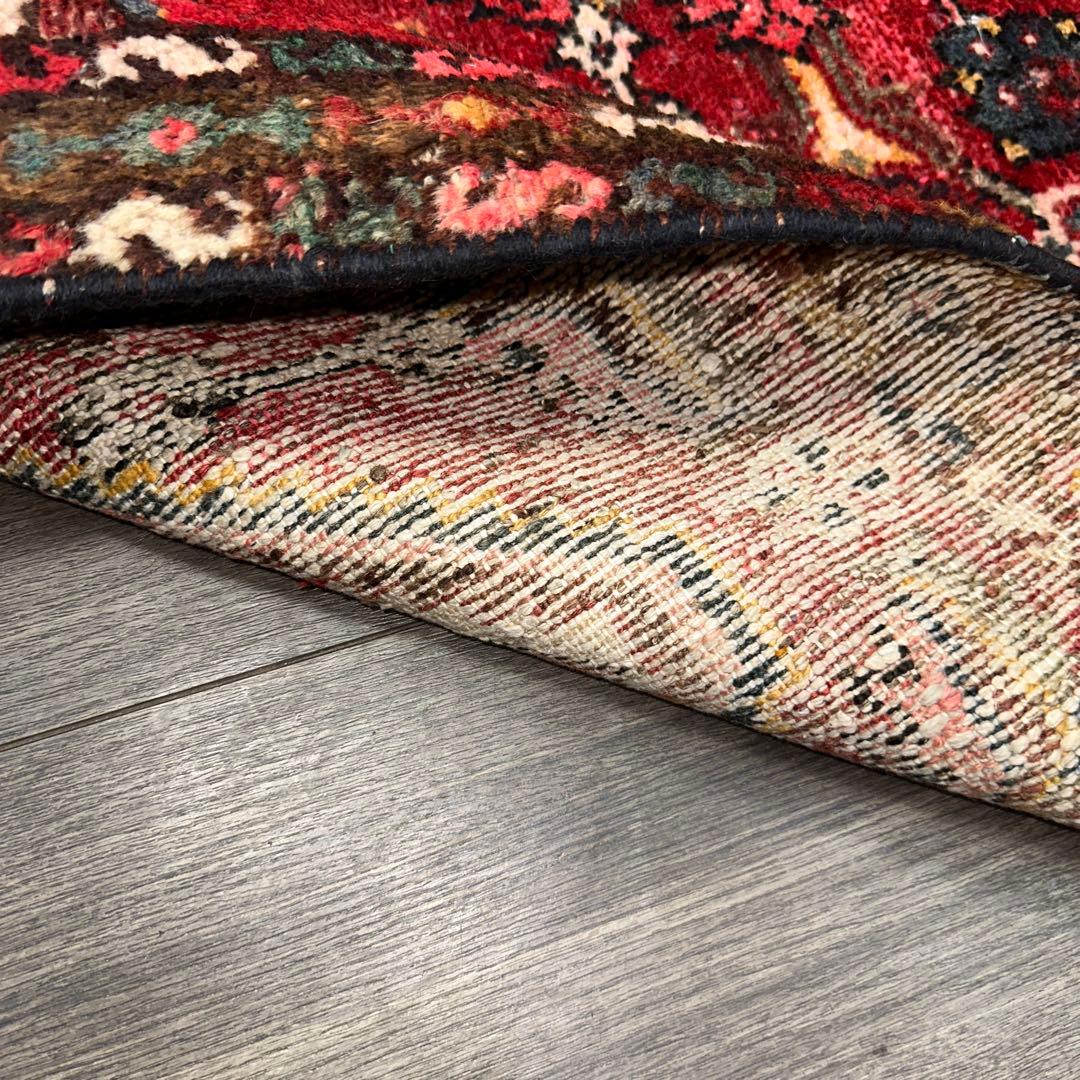 110cmx63ペルシャ絨毯年代織り物ハマダン手織り絨毯スパーヴィンテージラグ