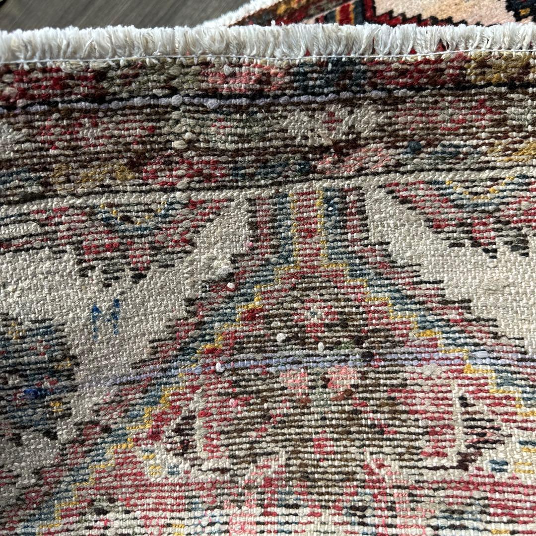 110cmx63ペルシャ絨毯年代織り物ハマダン手織り絨毯スパーヴィンテージラグ