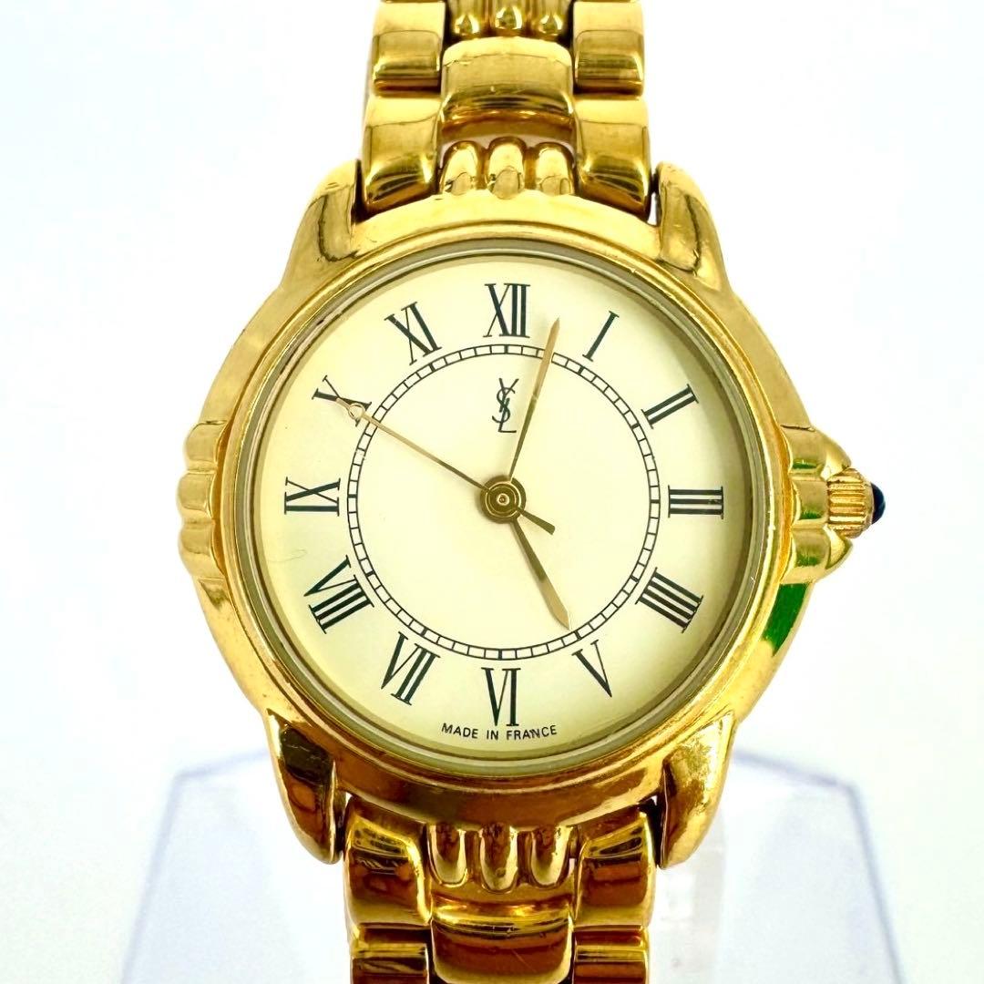 【新品電池】Yves Saint Laurent 腕時計 ゴールド レディース