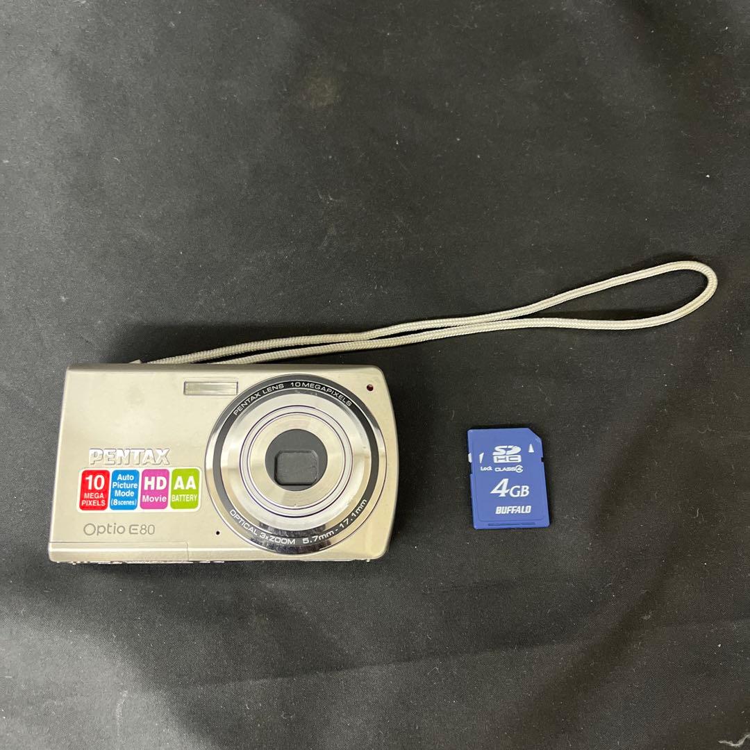 PENTAX ペンタックス Optio E80レトロ　デジカメ　単3電池