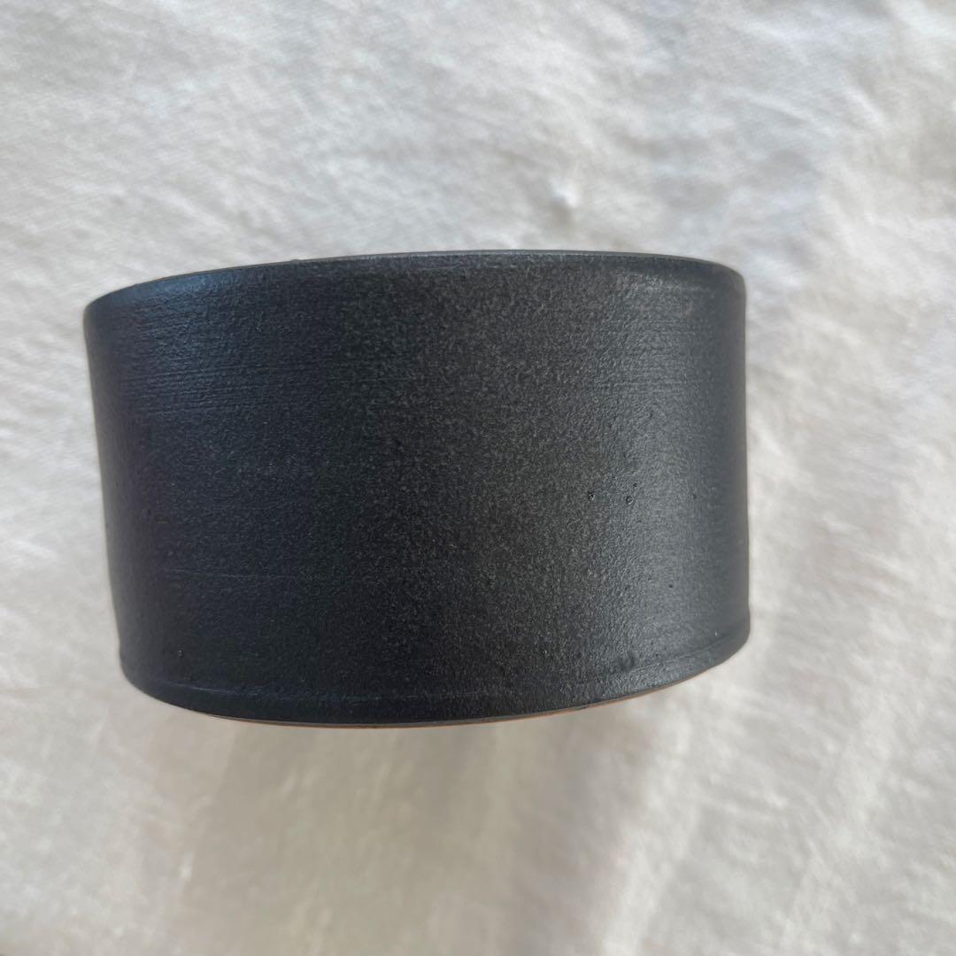 小野俊　黒鉄釉　蓋物　2点セット