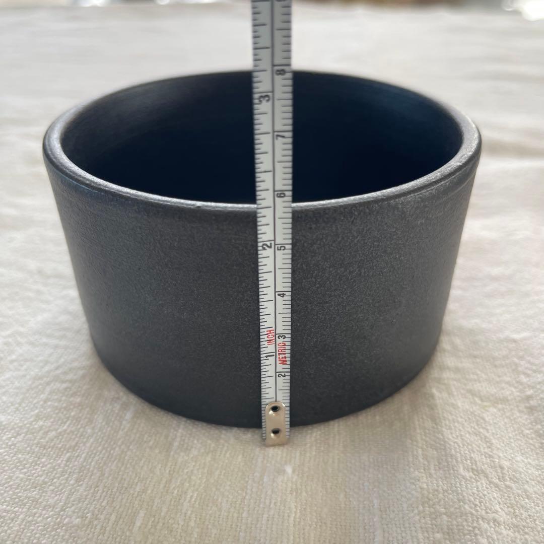 小野俊　黒鉄釉　蓋物　2点セット