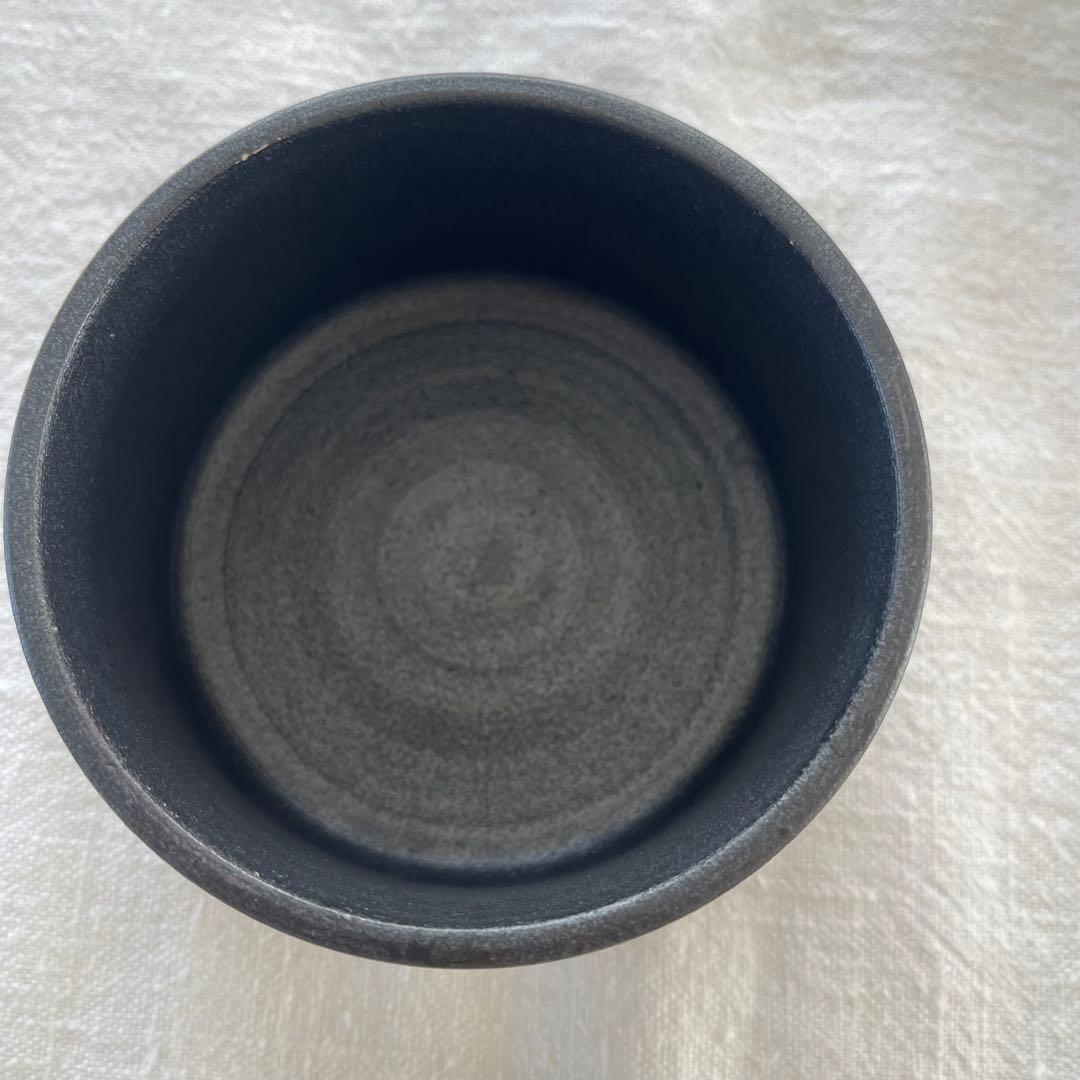 小野俊　黒鉄釉　蓋物　2点セット