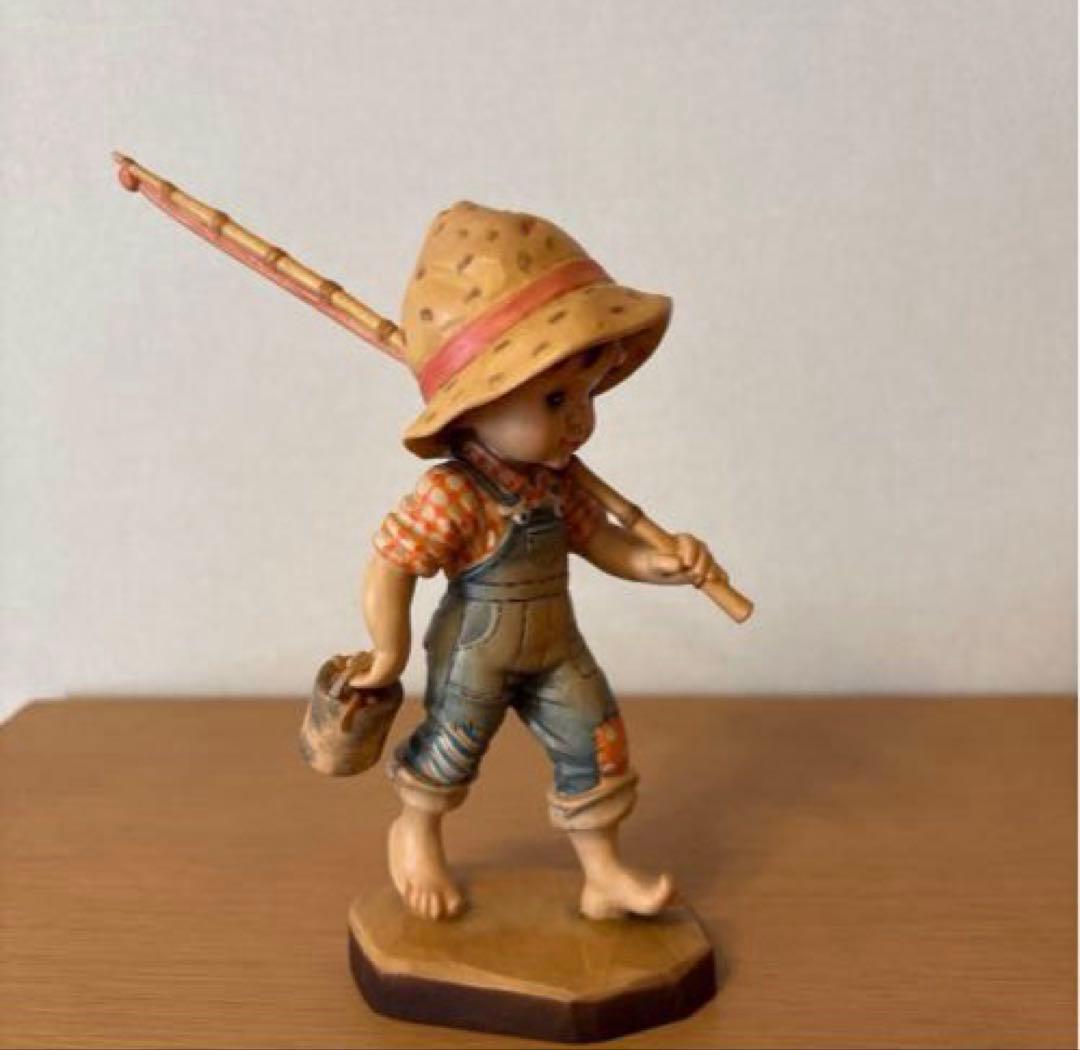 【希少品・美品】アンリ人形（大）「Fisher Boy」18センチ