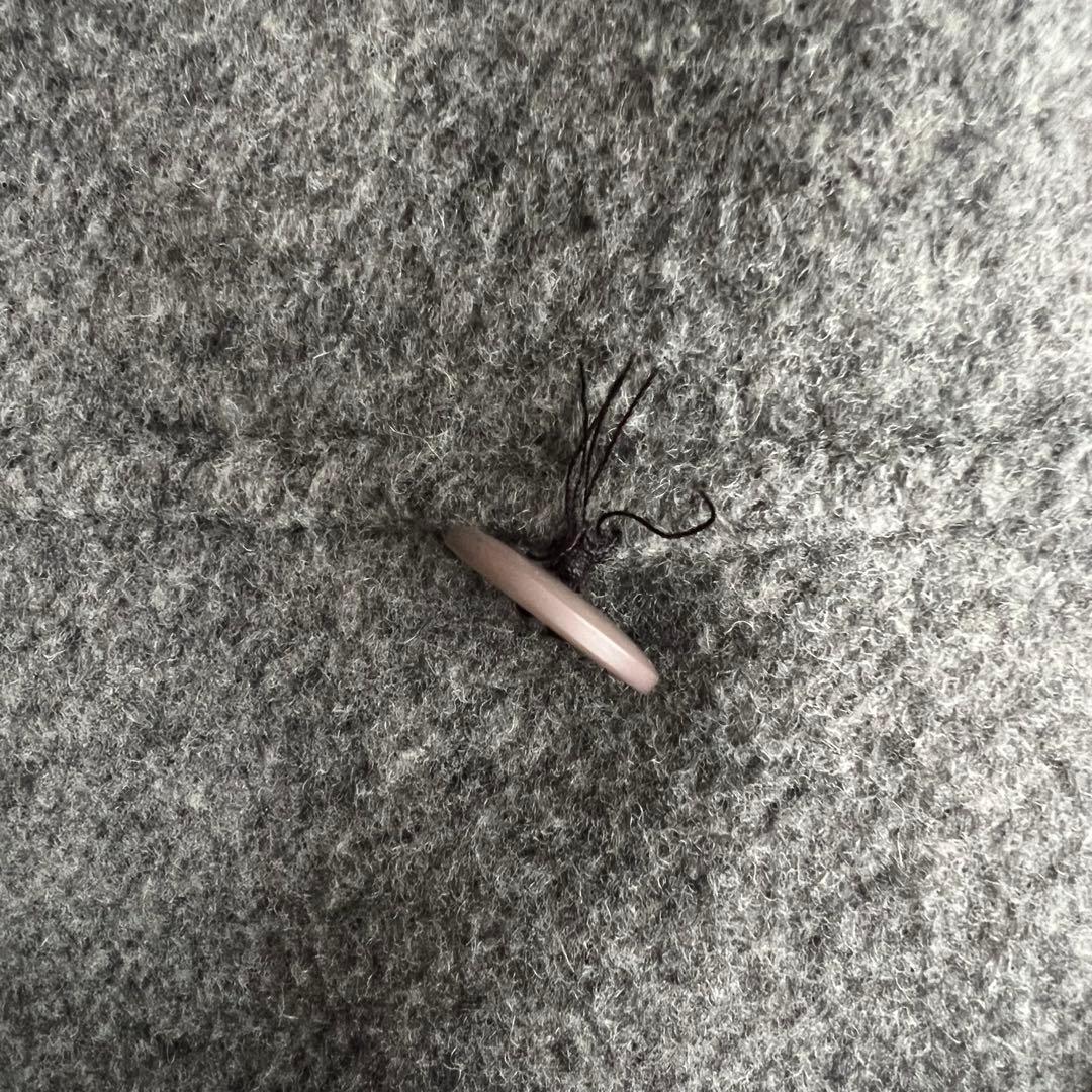 BEIGE, ベイジ　ウールカシミヤ　ビッグカラー　コート　グレー　4