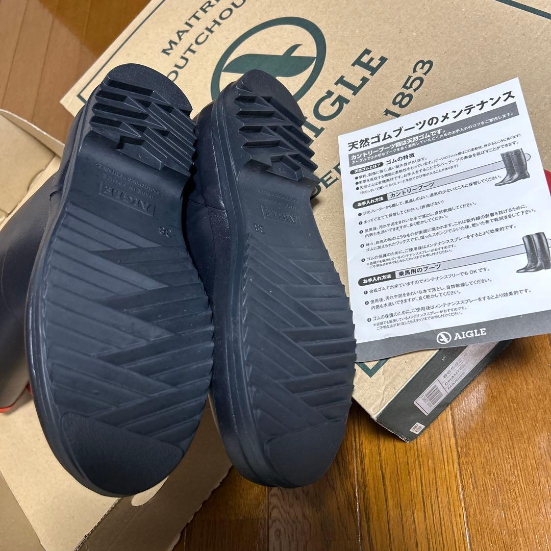 AIGLE 長靴 ブラック サイズ038 24cm