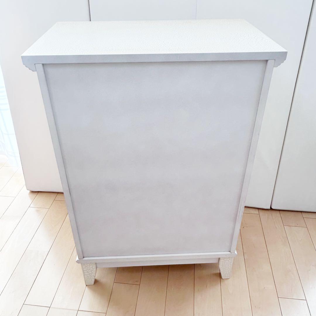 猫脚　フレンチアンティーク　クラック加工　姫家具　ロココ調　サイドチェスト　希少