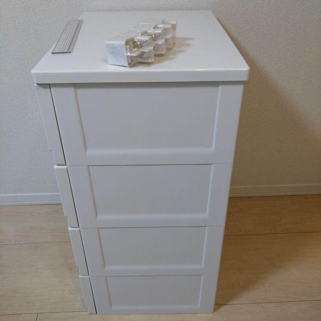 中古チェスト　フィッツプラス プレミアム FP5504 4段 セラミックホワイト