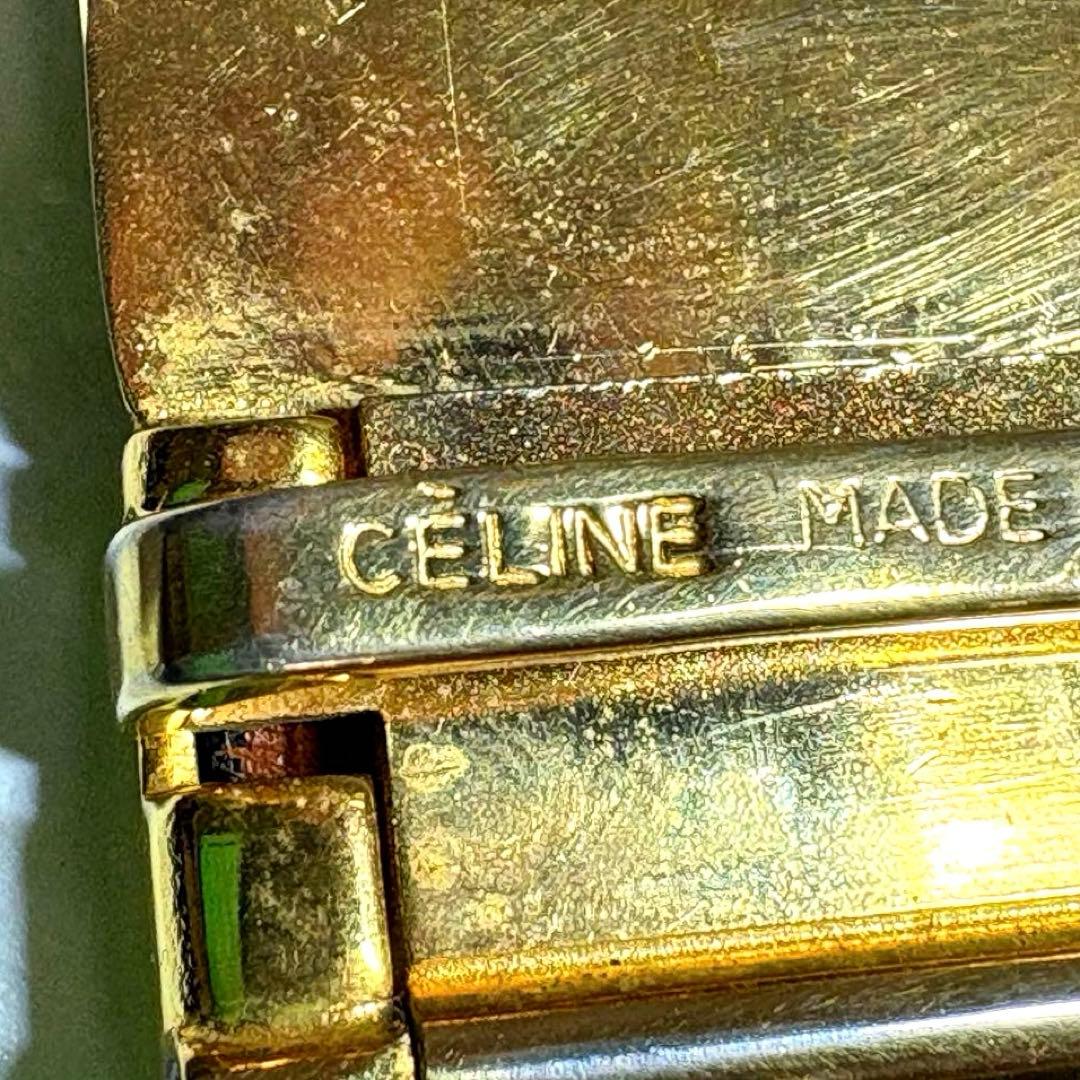 【ヴィンテージ良品】 CÉLINE オールドセリーヌ　馬車　ゴールド金具　ベルト