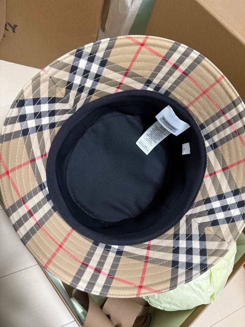 【超美品】Burberry 定番 チェック柄 M バケットハット