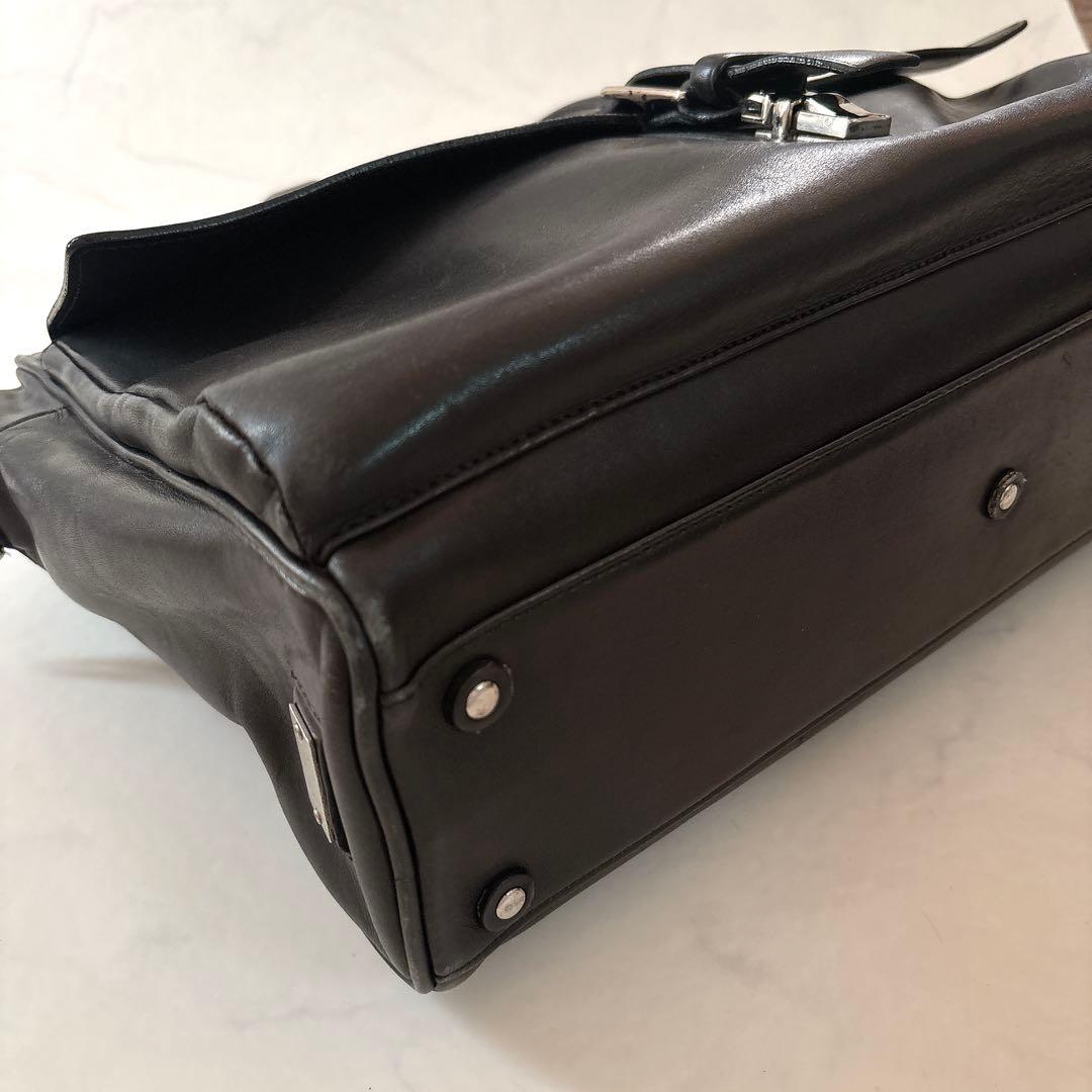 COACH 黒 レザー ビジネスバッグ 2way ブリーフケース