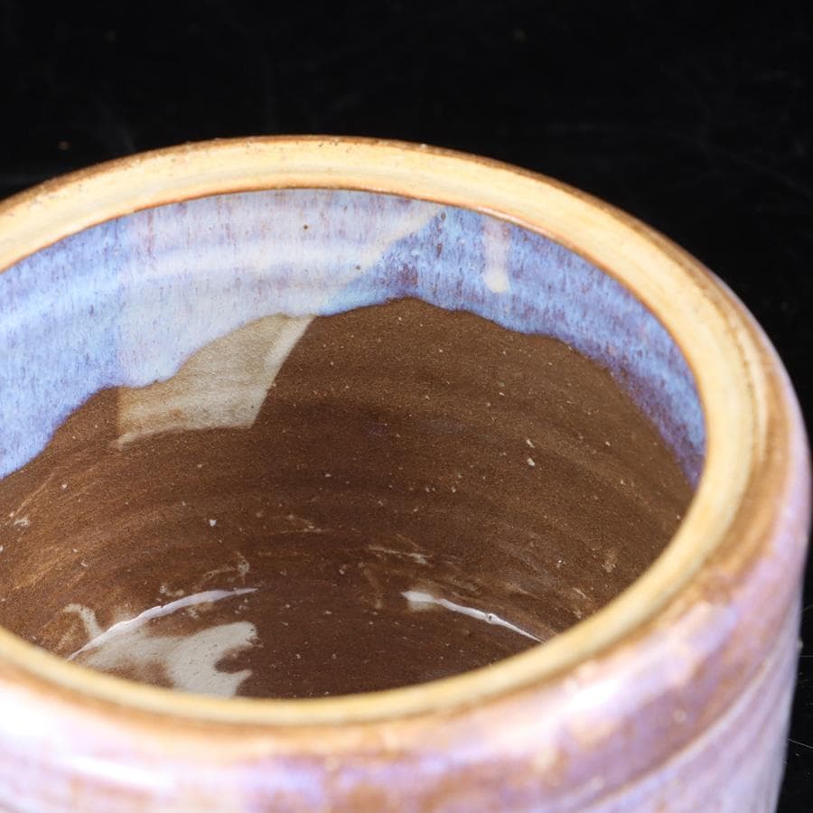 Y3107-2 茶道具 康起造 萩焼水指 共箱 替え蓋付　　　R.R.R