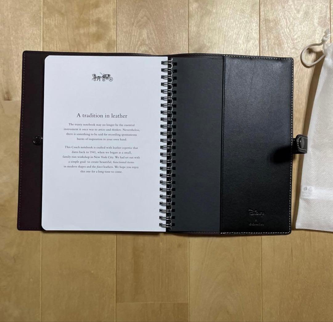 【COACH】ディズニー　コラボ　ノート&カバー　新品