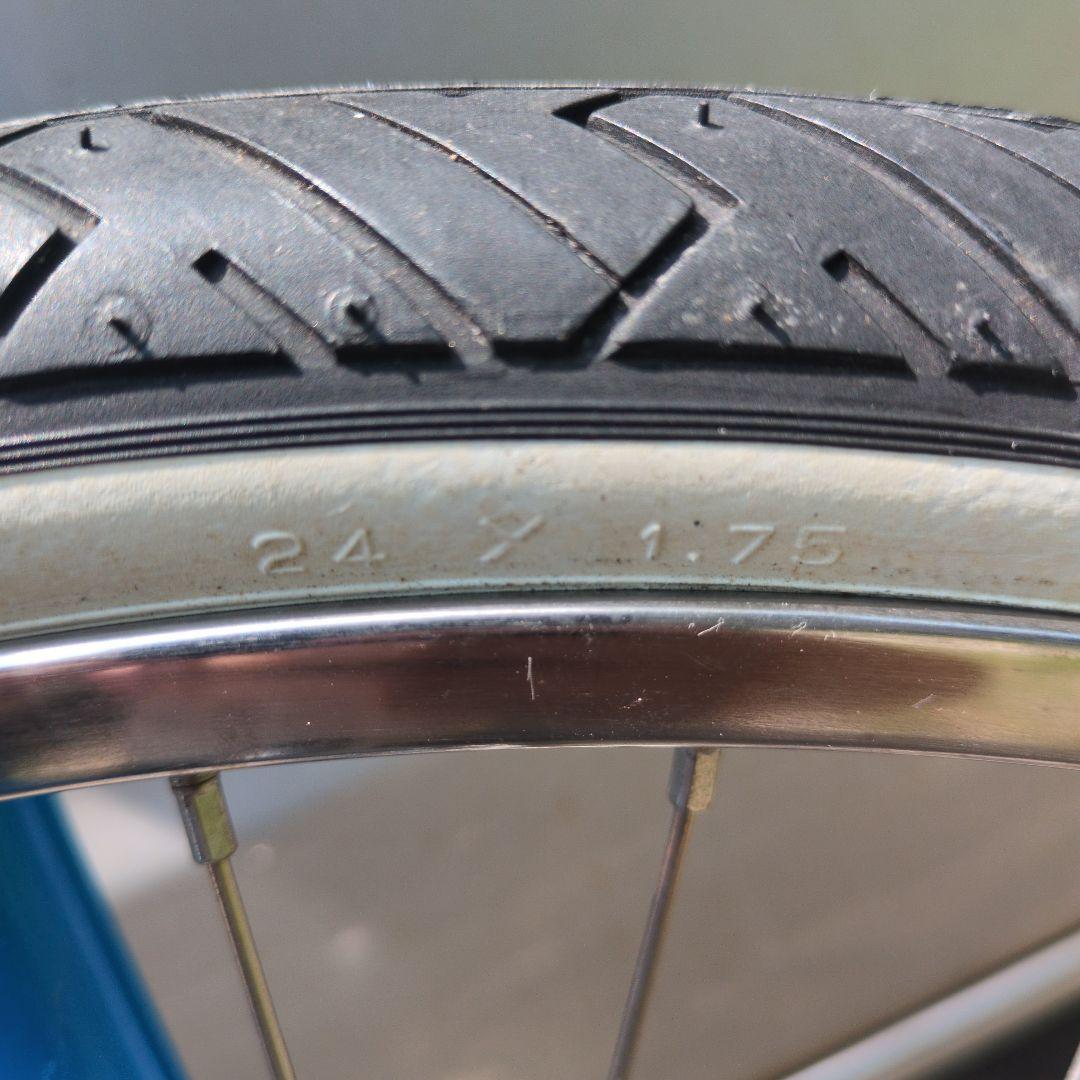 【値下げ】MIYATA 一輪車 フラミンゴ　青　ミヤタ　ブルーカラー　24インチ