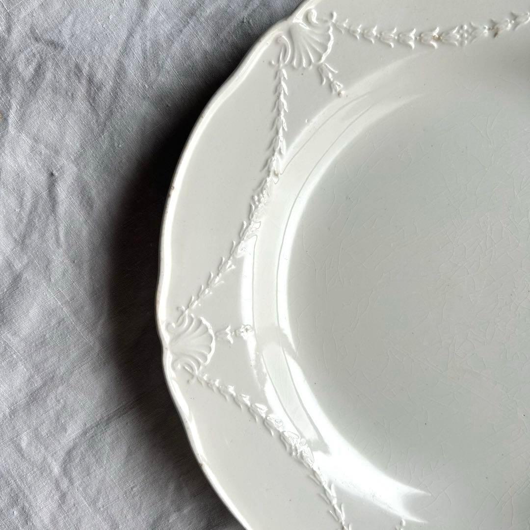 ミントン　レリーフプレート　ディナー　大皿　26.5㎝　フランスアンティーク