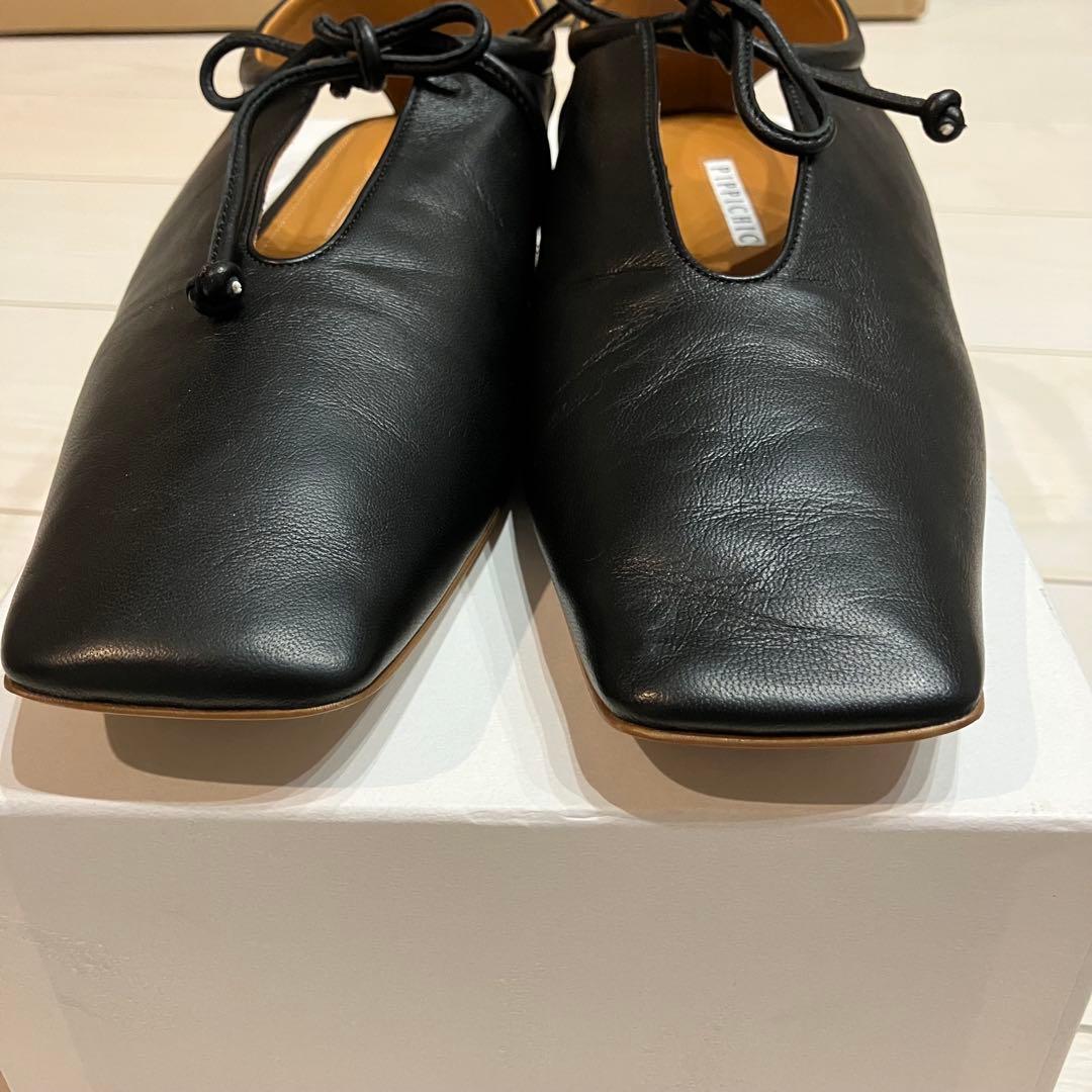 未使用級　ピッピシック アンバーココ レザー フラットシューズ 38 箱有り