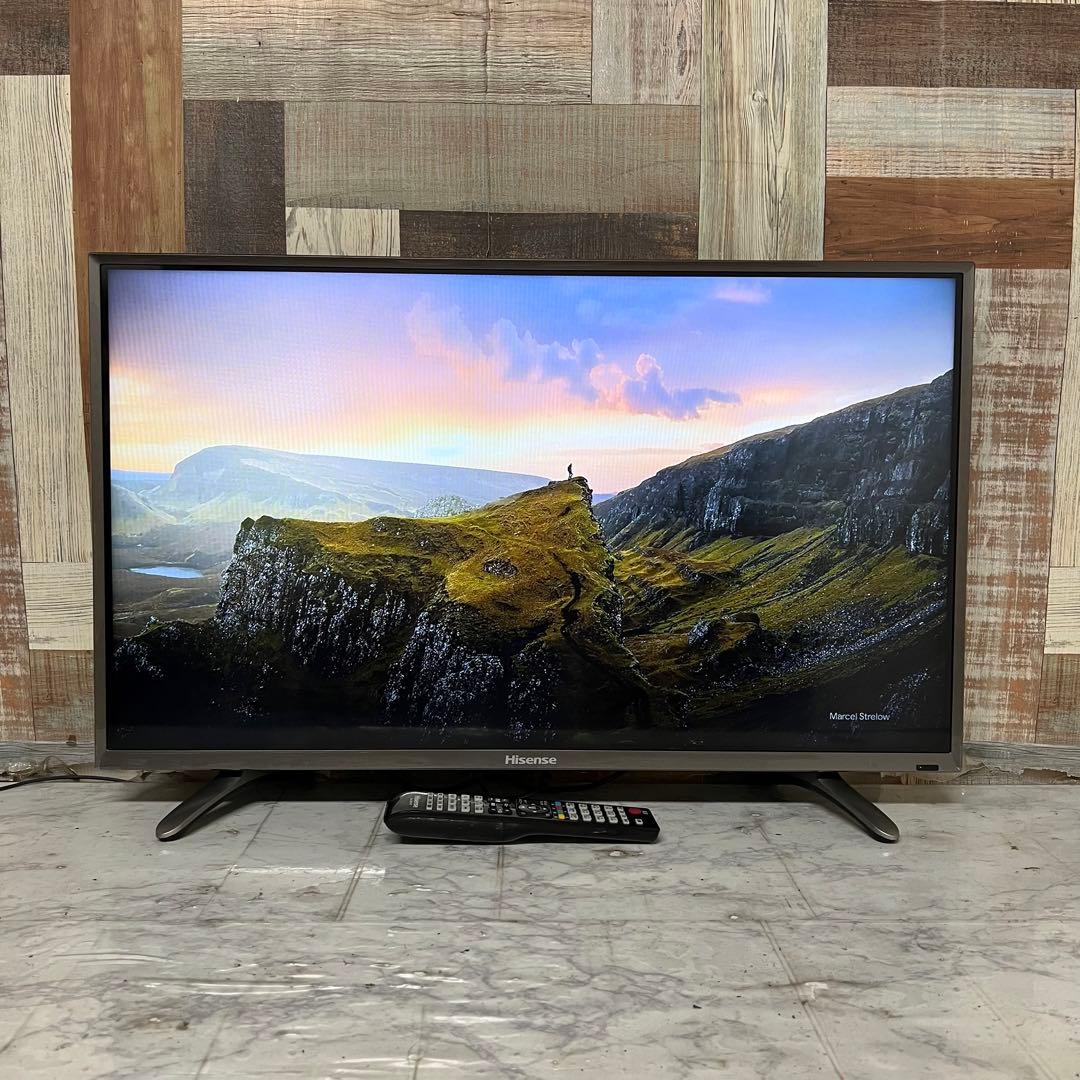 天才肌さん全国送料込ハイセンス32型液晶テレビ外付HDD裏番組録画対応、箱付き