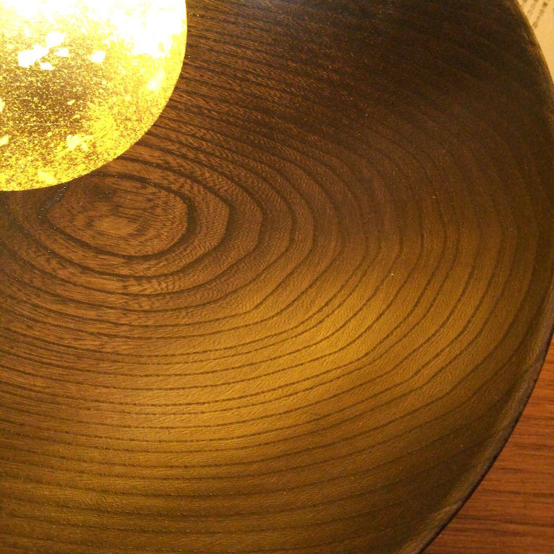 [新品] 箔一 おぼろ月 ８寸(漆) 木製ボウル 金箔装飾 金沢金箔