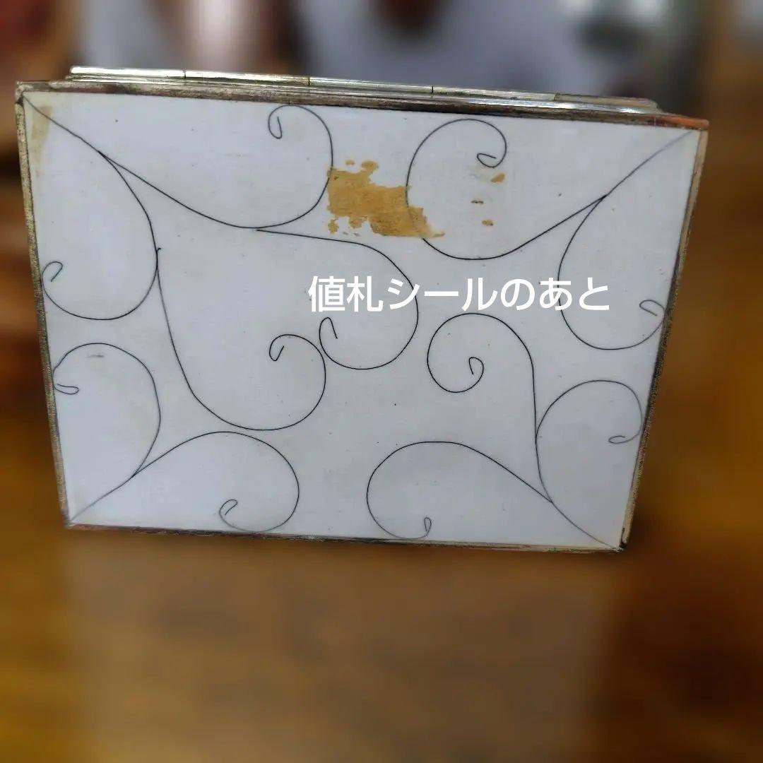②金工七宝　花柄宝石箱　アンティーク品
