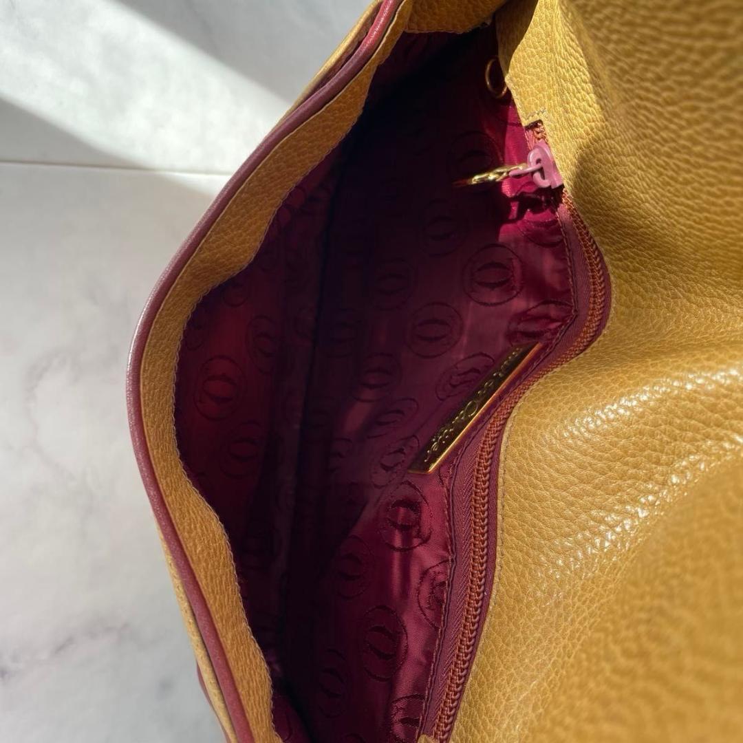 Cartier カルティエ　ショルダーバッグ レザー 斜め掛け　ヴィンテージ