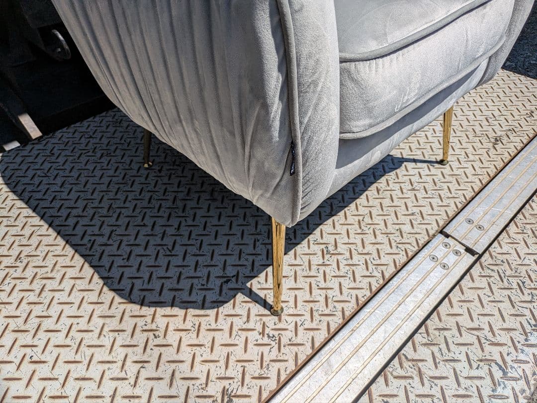 Altrobene/1人掛けソファー/ベルベットソファ/グレー