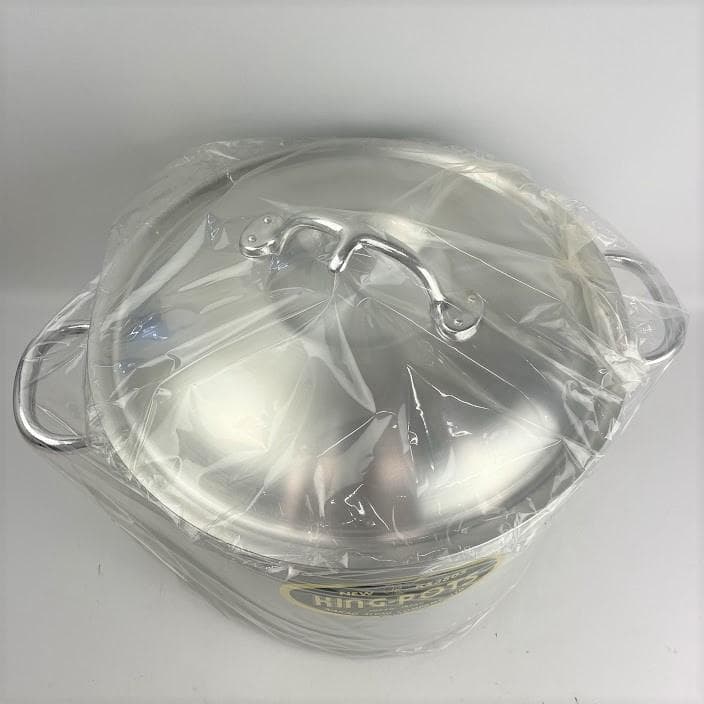 【新品】中尾アルミ製作所 アルミ ニューキング 半寸胴鍋 39cm ラーメン