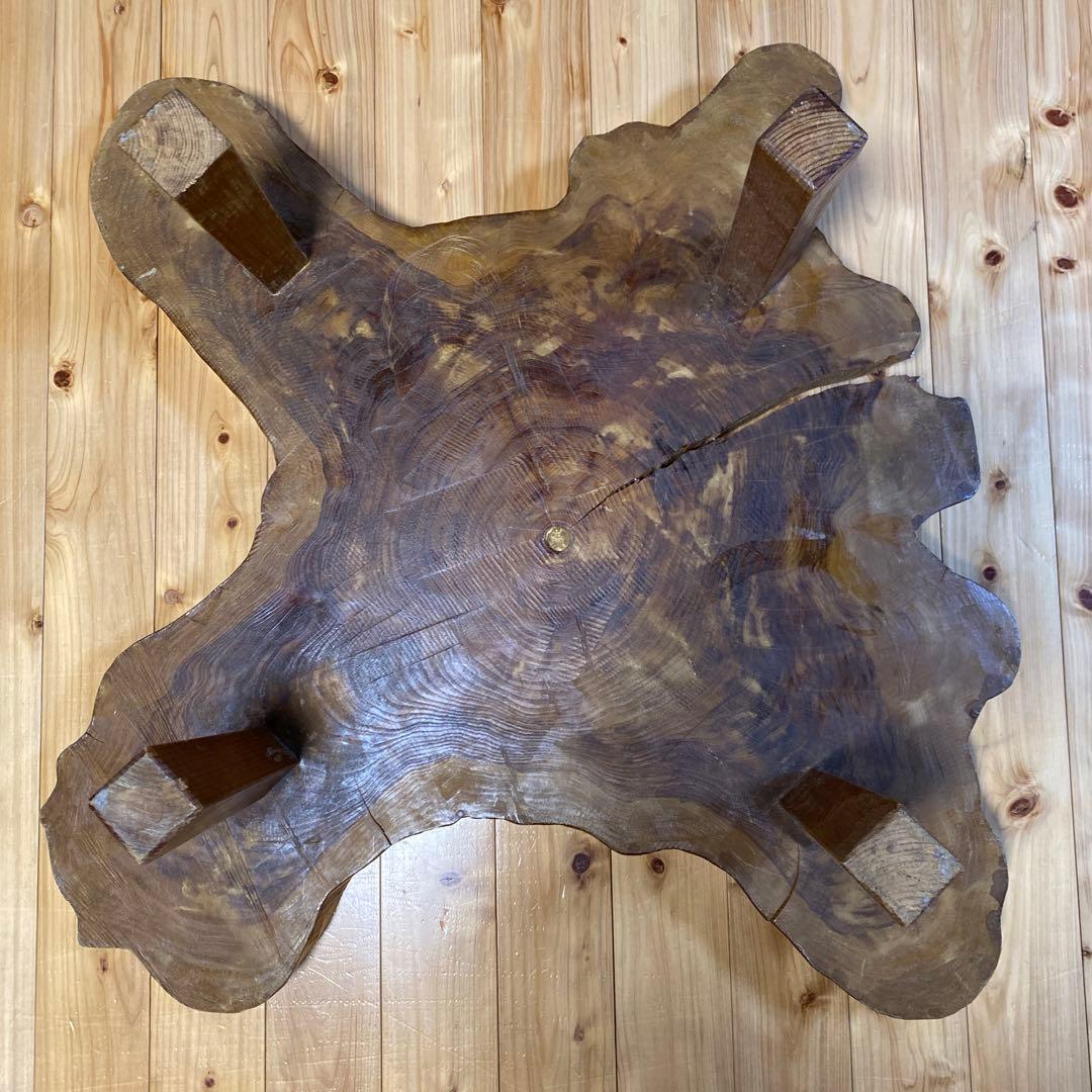 天然木 一枚板 輪切りテーブル ローテーブル 座卓 無垢材