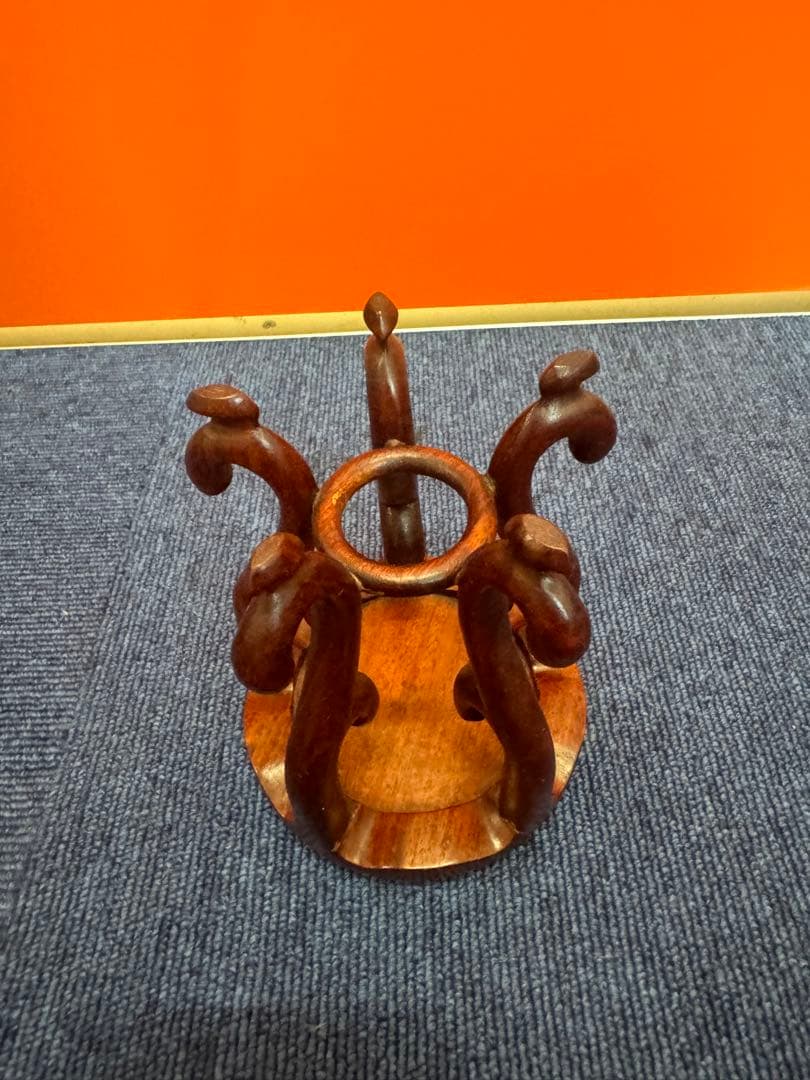 1623 花梨　唐木　天然木　ミニ花台　飾台　香炉台　中国美術