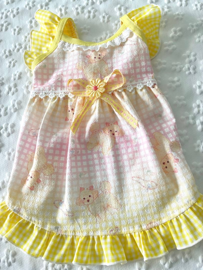 める 犬服ハンドメイドワンピース