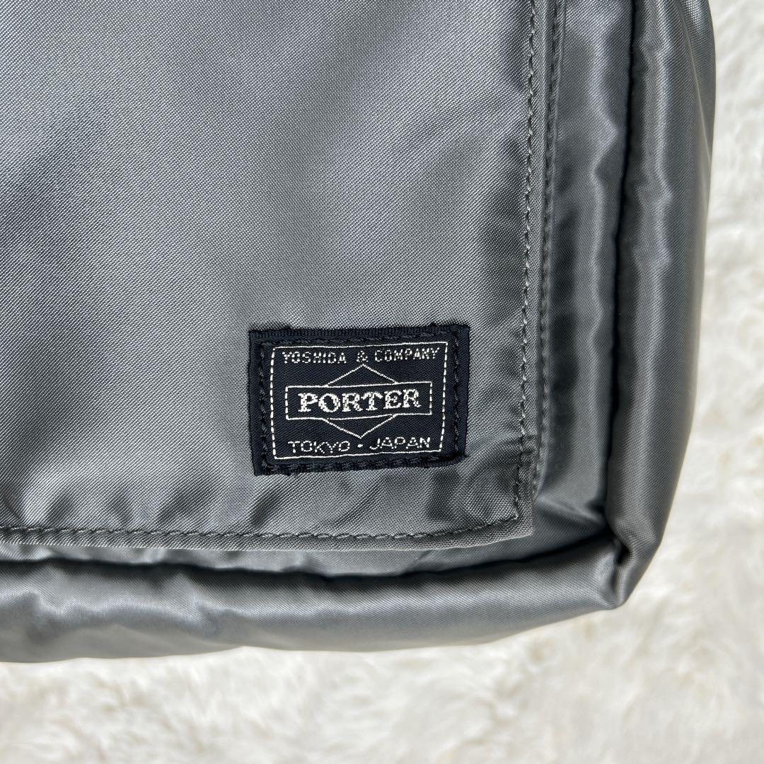 美品 廃盤品 ポーター タンカー 2WAYブリーフトートバック シルバーグレー