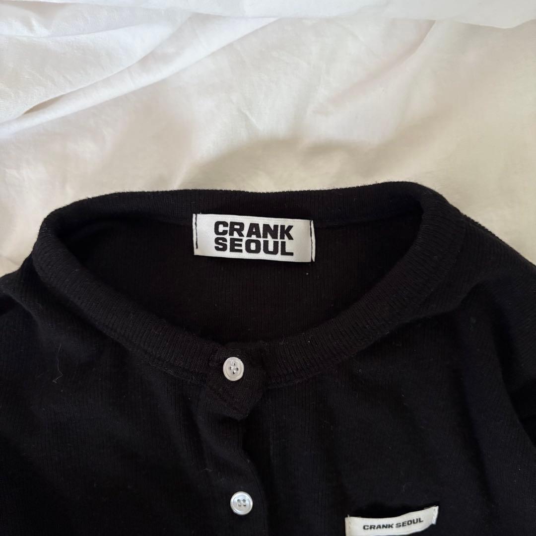 crank seoul リボンカーディガン　黒