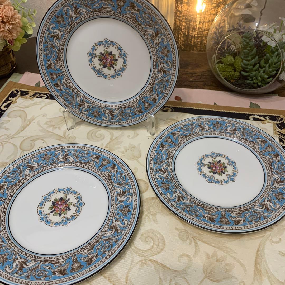 ウェッジウッド フロレンティーン　ターコイズ　17.5cmケーキプレート4枚