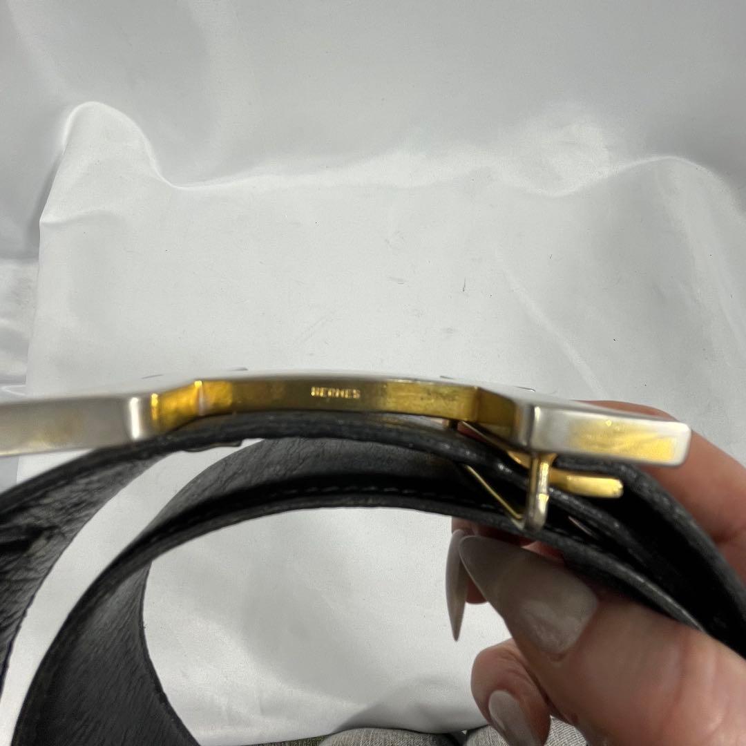 Hermes エルメス　Hロゴバックルレザーベルト