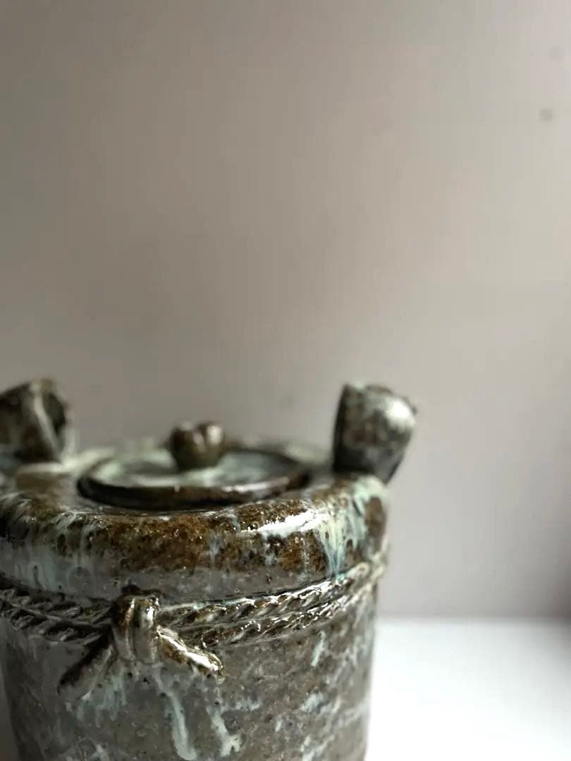 393 田中佐次郎 山瀬窯 斑唐津 水指 唐津焼 茶道 茶道具 未使用 希少