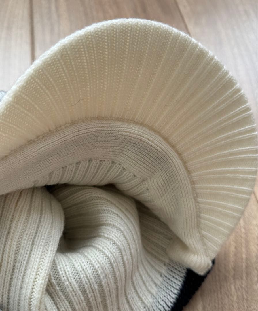 パーリーゲイツ 星マークつば付きニットワッチ　ボーダー