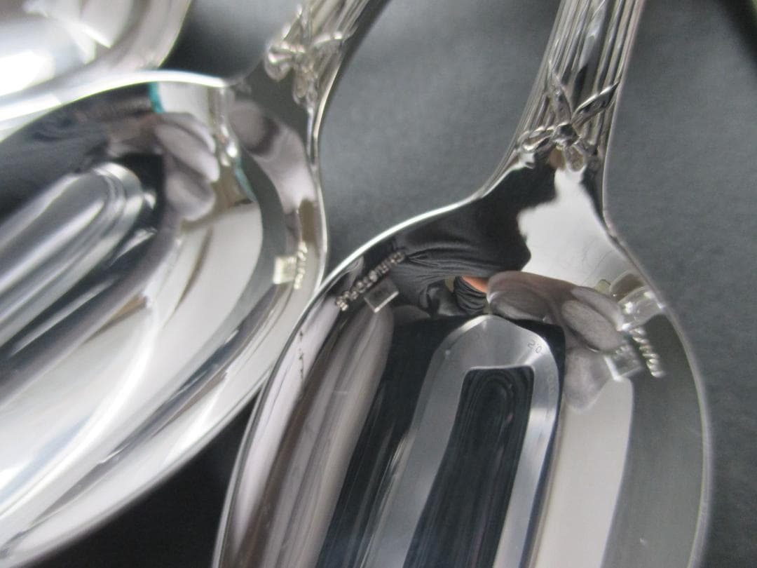 極美品☆仏蘭西高級銀器クリストフルシルバー銀P　コーヒースプーン6本　リュバン