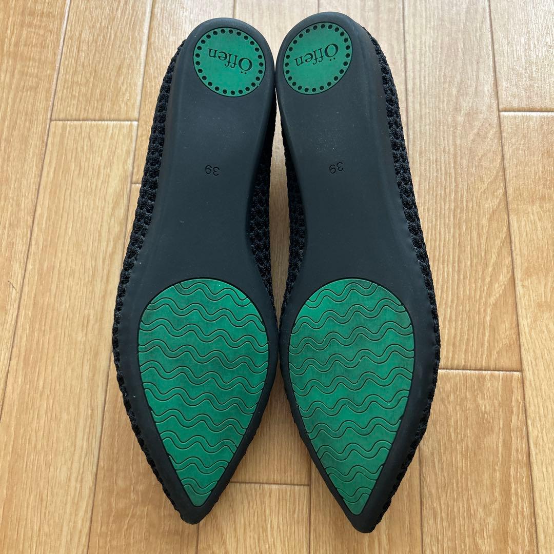 Öffen ブラック フラットシューズ 39